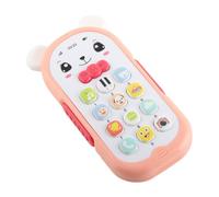 Generic Anneau de Dentition en Silicone, Jouet de Simulation de Téléphone, Sûr, Lumière Douce, Son Réglable pour L'apprentissage des Bébés ((rose clair))