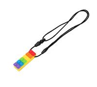 Generic Anneau de Dentition en Silicone Orange, Pendentif à Mâcher, Haute Résistance à la Traction, pour Enfants Autistes (Anneau de dentition blocs de construction #15)