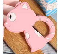 Generic Anneau de Dentition en Silicone pour Bébés et Enfants, Améliore le Développement des Os de la Mâchoire, Anneau de Dentition Rose/bleu pour les Enfants de Plus de 3 Mois (PINK)