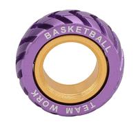 Generic Anneau Haptique, Alliage en Aluminium Casual Jouet Croustillant Sound Sensoriel Rotatif Relief Halle de Bague Haptique Bloque Double Couleur pour la Main Occupée (Purple)