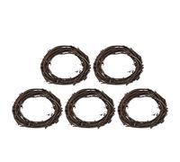 Generic Anneaux de Couronne de Branches de Vigne Naturelles, Jouet Durable pour Perroquet pour Soulager Le Stress et Faire de l'exercice, Lot de 5 pour Décoration DIY, adapté au Support d'oiseaux