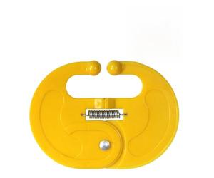 Generic Anneaux de Nez de Sevrage de Veau, Outil de Sevrage en Plastique Robuste pour Réduire le Stress pour la Gestion du Bétail, 4 Pièces Jaune