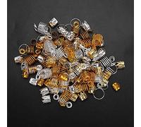 Generic Anneaux de Tresse de Cheveux, 160 Pièces, Accessoires Métalliques élégants pour Fête de Mariage, Dreadlocks, Anneau de Perles, Décoration de Cheveux