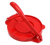Generic Aplatisseur de Pâte en Aluminium Rouge pour Restaurant et Maison, Appareil de Cuisson Facile à Nettoyer Presse à Tacos et Machine à Tortillas de Farine