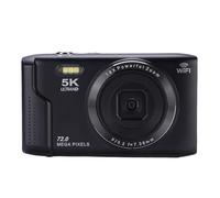 Generic Appareil Photo Numérique 5K, Caméras Numériques 72MP, 16x Zoom 2,8 Pouces écran LCD AF Automatique avec Appareil Photo WiFi à Lumière Flash pour Photographie de Voyage (Black)