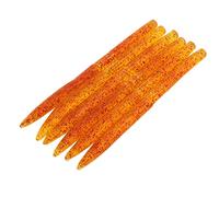 Generic Appâts Artificiels pour la Pêche aux vers de Nouilles, Leurres Souples en PVC de Haute qualité pour Les Pêcheurs, Durables et Flexibles, Longueur de 14cm, 6 Pièces (Orange Jaune)