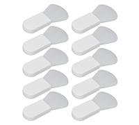 Generic Applicateur de Masque en Silicone, Spatule Cosmétique Mini Applicateur de Boue à Poignée Courte 10pcs Silicone Brush Portable Facial Beauty Tool White (Festonné)