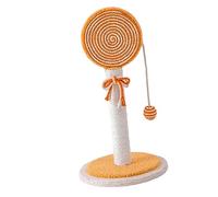 Generic Arbre à Chat, Cadre d'escalade de Chat de Meulage de Griffe Sûre en Forme de Sucette de Sisal Multifonctionnel pour Le Salon (Yellow)