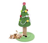 Generic Arbre à chat en forme de sapin de Noël avec base, tour d'arbre de Noël, décoration de fête de Noël, centre d'activités (taille L : 40 x 65 cm)