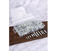 Generic Assortiment de 200 ressorts - Ressorts d'extension et de compression - Tailles assorties - Ressorts en métal argenté pour réparations à domicile et projets de bricolage