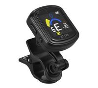 Generic AT-105 Accordeur Rechargeable à Pince Double Clamp/Holder Rotatif Performance de Réglage à 360 Degrés pour Guitare Basse ukulélé Violon Portable et Précis pour les Voyageurs Noir