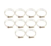 Generic Attaches de Tuyau à Double Fil, 10 Pièces, Colliers de Serrage Solides et Réglables pour la Fixation des Tuyaux, Fer Revêtu de Zinc, Idéal pour la Plomberie (100 mm (94-100))