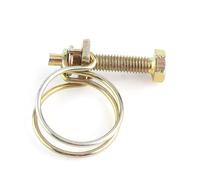 Generic Attaches de Tuyau à Double Fil, 10 Pièces, Colliers de Serrage Solides et Réglables pour la Fixation des Tuyaux, Fer Revêtu de Zinc, Idéal pour la Plomberie (16 mm (13-16))