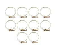 Generic Attaches de Tuyau à Double Fil, 10 Pièces, Colliers de Serrage Solides et Réglables pour la Fixation des Tuyaux, Fer Revêtu de Zinc, Idéal pour la Plomberie (57mm (52-57))
