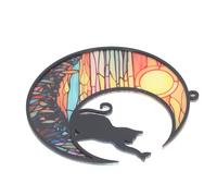 Generic Attrape-soleil Commémoratif pour Chat, Vitrail coloré à Suspendre, Ornements pour la Perte du Chat, Matériau Acrylique fabriqué à la Main pour la Décoration de la Maison (TYU400)
