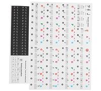 Generic Autocollant de e Piano, étiquette de Couleur Universelle étanche pour une Installation Rapide pour les Joueurs de Piano, PVC Transparent (Version couleur)