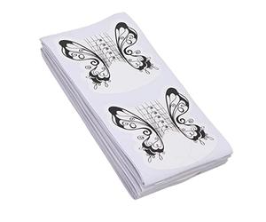 Generic Autocollant de Guide de Forme de Nail Art, Brillant en Forme de Fer à Cheval, Extension D'ongles Ne Se Déforme Pas Facilement, 100 Pièces pour L'art du Cercueil aux Amandes Françaises
