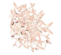 Generic Autocollant Papillons 3D, Autocollant Papillons 72 Pièces pour la Maison (or rose)