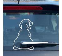 Generic Autocollant pour Essuie-Glace en forme de Chien, Imperméable, Réfléchissant, Blanc, PVC, Outdoor, Queue de Chien Battante, Windshield Wiper Sticker, Décalcomanie Voiture