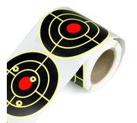 Generic Autocollants Auto-adhésifs pour Cibles D'éclaboussures de 3 Pouces, pour Entraînement de Précision, Jaune Fluo Rouge, 1 Rouleau (100 pièces par Rouleau)