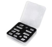 Generic Autocollants pour Couvercle de Bouton de Climatisation Adaptés pour XF 2012-2015, Garniture de Commandes AC en Alliage D'aluminium Durable, 14 Pièces pour Décoration de Bouton de Console