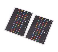 Generic Autocollants pour Manche de ukulélé pour Débutants, Guides de Notes D'accords Colorés et Légers en PVC pour un Apprentissage Facile, 2 Pièces