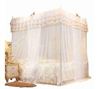 Generic Auvent de Lit, Conception en Dentelle de Moustiquaire, Ouvertures sur Trois Côtés Robustes et Durables pour la Chambre des Dames pour la Maison (180 * 200 * 200)