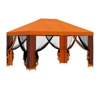 Generic Auvent de Patio en Polyester Résistant à l'eau pour Gazebo avec Cadre en Acier (avec 4 parois latérales)