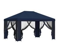 Generic Auvent de Patio en Polyester Résistant à l'eau pour Gazebo avec Cadre en Acier (avec 4 parois latérales)