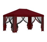 Generic Auvent de Patio en Polyester Résistant à l'eau pour Gazebo avec Cadre en Acier (avec 4 parois latérales)