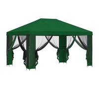Generic Auvent de Patio en Polyester Résistant à l'eau pour Gazebo avec Cadre en Acier (avec 4 parois latérales)