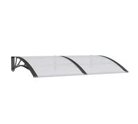 Generic Auvent de Porte Extérieure avec Couvercle en Polycarbonate et Supports en ABS, Surplomb de Fenêtre Moderne pour la Pluie, la Neige et la Protection Solaire, Abri (150 x 100 cm)