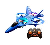 Generic Avion Télécommandé RC Avion de Chasse Modèle Planeur Jouet de Vol avec Fonction Tête Libre Arrêt D'Urgence Flip 360° Conception Légère et, Bleu