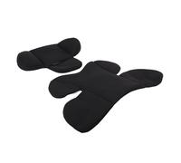 Generic Baby Carseat Head Support Premium Material Lombar Support Protective Tamps pour les Voyageurs de Nouveau-nés Tricoted Fabric Sponge 2 PCS (BLACK)