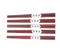 Generic Baguettes en Bois Réutilisables, 5 Paires, écologiques et Durables pour les Repas de Famille et les Fêtes (18cm de long)