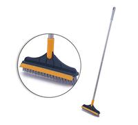 Generic Balai de Sol à Poils Durs avec Manche Détachable 120° Rotatif Nettoyeur de Sol pour Salle de Bain Cuisine Matériau ABS PVC Couleur Blanc Chartreuse Kaki Taille 110x23 cm (jaune-vert)