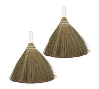 Generic Balai Fouet Doux Fait Main Herbe de Miscanthus pour Un Nettoyage en Douceur Petits Espaces 2 Unités (Petite)
