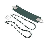 Generic Balançoire D'extérieur en Panneau Souple EVA, Chaînes Enduites, Balançoire Robuste Vert foncé, de Terrain de Jeu pour Enfants