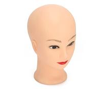 Generic Bald Mannequin Head for Cosmétology Training, PVC Mannequin Head, Universal Makeup, Hairstyle Training pour un Magasin de Perruques (Avoir un style de maquillage)