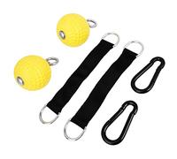 Generic Ballon Suspendu de Musculation des Bras Jaune pour le Fitness à Domicile avec Roulement de 200 Kg, Matériaux Durables, Idéal pour la Traction et la Musculation des Bras, PU + Acier