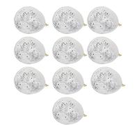 Generic Ballons Confettis de Fête D'Anniversaire avec Mots Joyeux Anniversaire, 10 Ballons à Paillettes de 12 Pouces pour la Célébration D'un Anniversaire de Mariage (boules de confettis argentées)