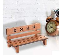 Generic Banc de Jouet Miniature pour Maison de Poupée, en Bois, Rapport 1:12, Accessoire de Jeu pour Enfant Non Toxique, Marron et Blanc, 12x5.2x5.7cm (Brown)