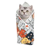 Generic - Bandage de toilettage pour chat - Réglable - Burrito pour chat - Enveloppement réglable - Enveloppe de burrito pour chat, écharpe de toilettage pour chat, gagnez du temps et élimine les