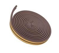 Generic Bande d'étanchéité Auto-adhésive de 5 Mètres, Isolation Phonique Durable pour Portes et Fenêtres, Matériau en Caoutchouc EPDM, Réduction du Bruit, Installation Facile (BROWN)