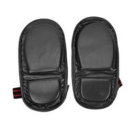 Generic Bande élastique EVA Protège-Pieds pour MMA Muay Thai Sanda Boxe Protège-Pieds Amorti pour L'entraînement des Arts Martiaux Noir Rouge 24 X 14 Cm Paire (Black)