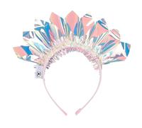 Generic Bandeau Couronne Lumineux à LED éblouissant pour Femmes et Filles, Accessoires de Cheveux de Fête avec Effets Lumineux Multicolores, Résine Bleu Clair Transparente (Bandeau)