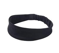 Generic Bandeau Sport Cheveux Antidérapant Bande Cheveux Élastique Stretch Respirante Absorption Humidité Ceinture Léger Nylon Spandex Adapté Aux Sports Extér, Le noir
