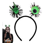 Generic Bandeaux d'Halloween pour femmes, bandeaux d'Halloween pour femmes - Serre-tête d'Halloween fantôme lumineux chauve-souris - Accessoires antidérapants en forme de tête de mort, accessoires