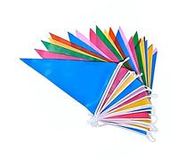 Generic Banderole de Drapeau coloré, Fanion Décoratif de 50M de Long, 10 Pièces, Ornement Suspendu pour événements, Anniversaires, Tissu en Polyester Durable