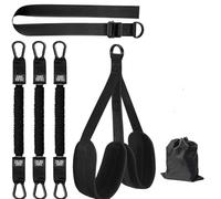 Generic Bandes d'aide à la traction - Bande de résistance très résistante pour barre de traction - Poids réglable - Pieds en tissu - Repose-genoux - Assistance de résistance robuste pour entraînement